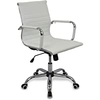 CashOffice - Silla de Escritorio Ajustable en altura- Silla de Oficina Giratoria con apoyabrazos de Piel Sintética…